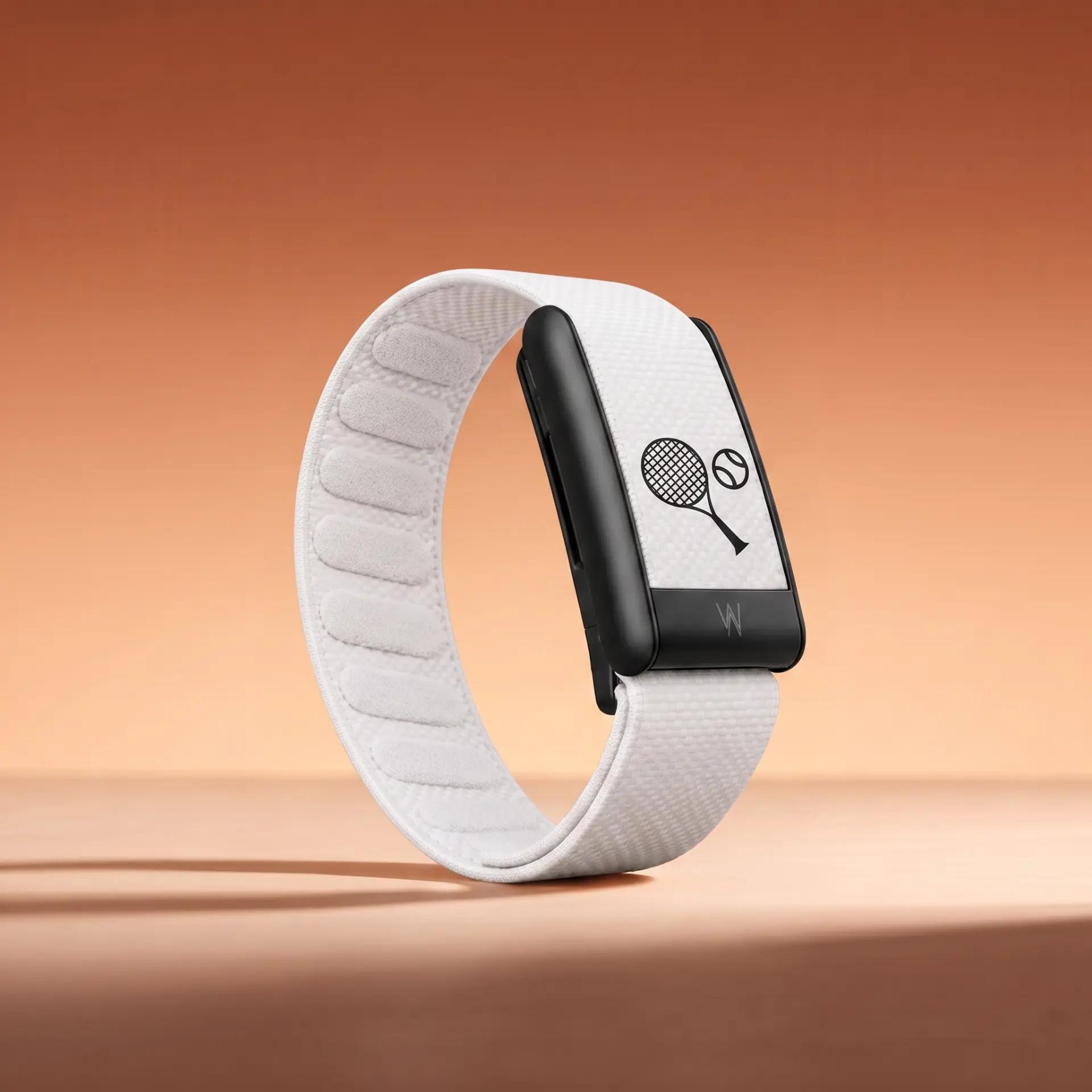 Court White band with tennis print and matte black bar